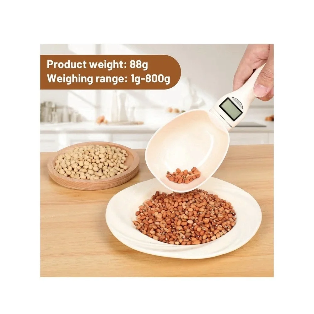 Pet Food Measuring Scoop Electronic Dog Cat Food Measuring Cup Digital Spoon[G]